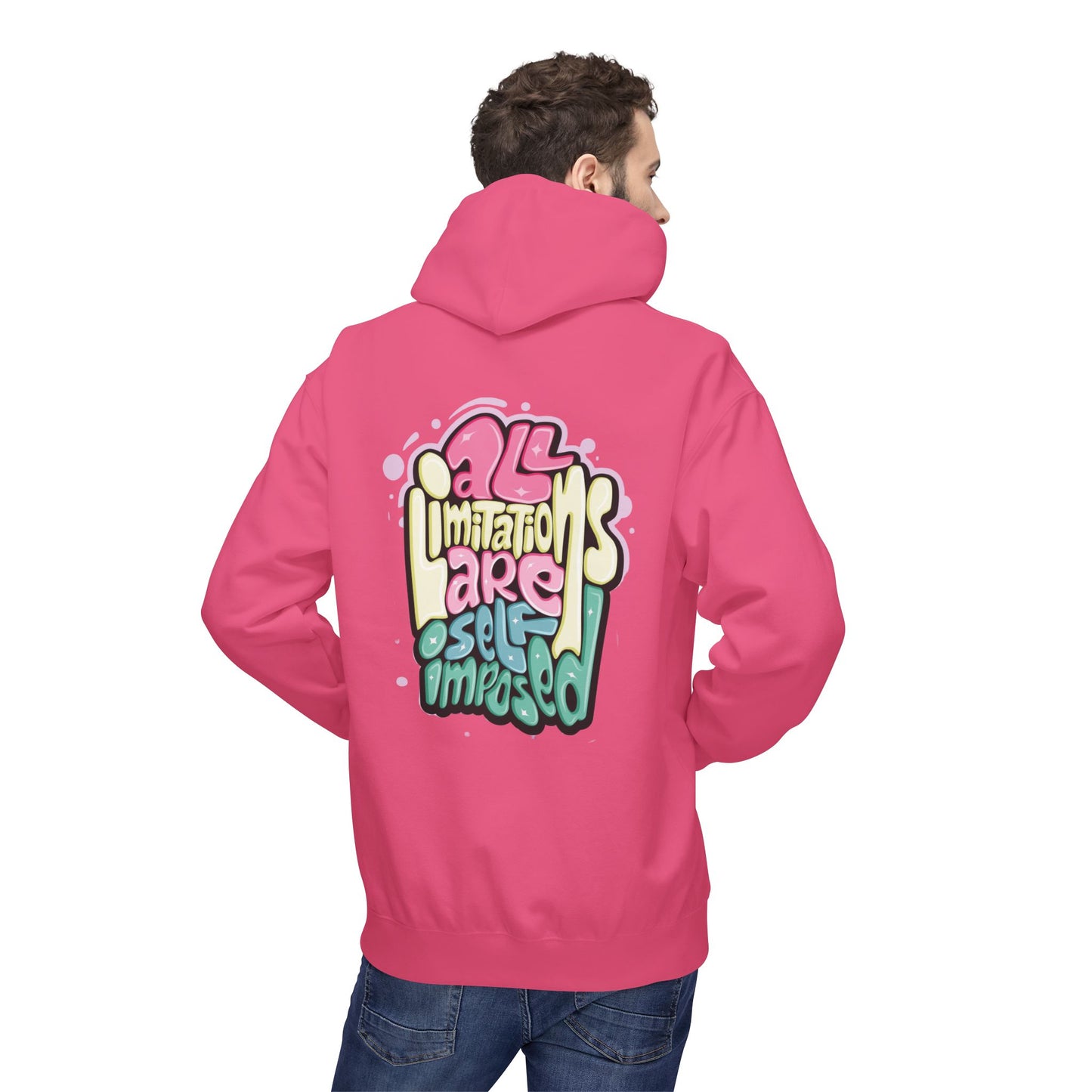 All Limitations Are Self-Imposed Hoodie – Motivational Retro Typography Design