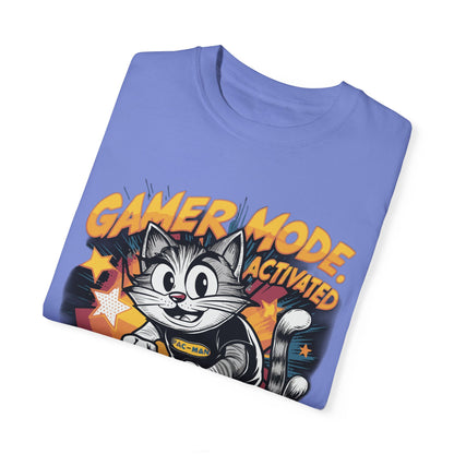 Gamer Mode Activated T-shirt - Funny Cat Gaming Unisex Tee