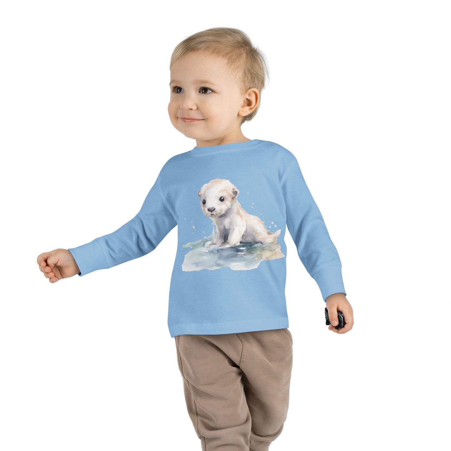 Baby Otter Toddler Unisex Long Sleeve Shirt - Soft Cotton Toddler Tee