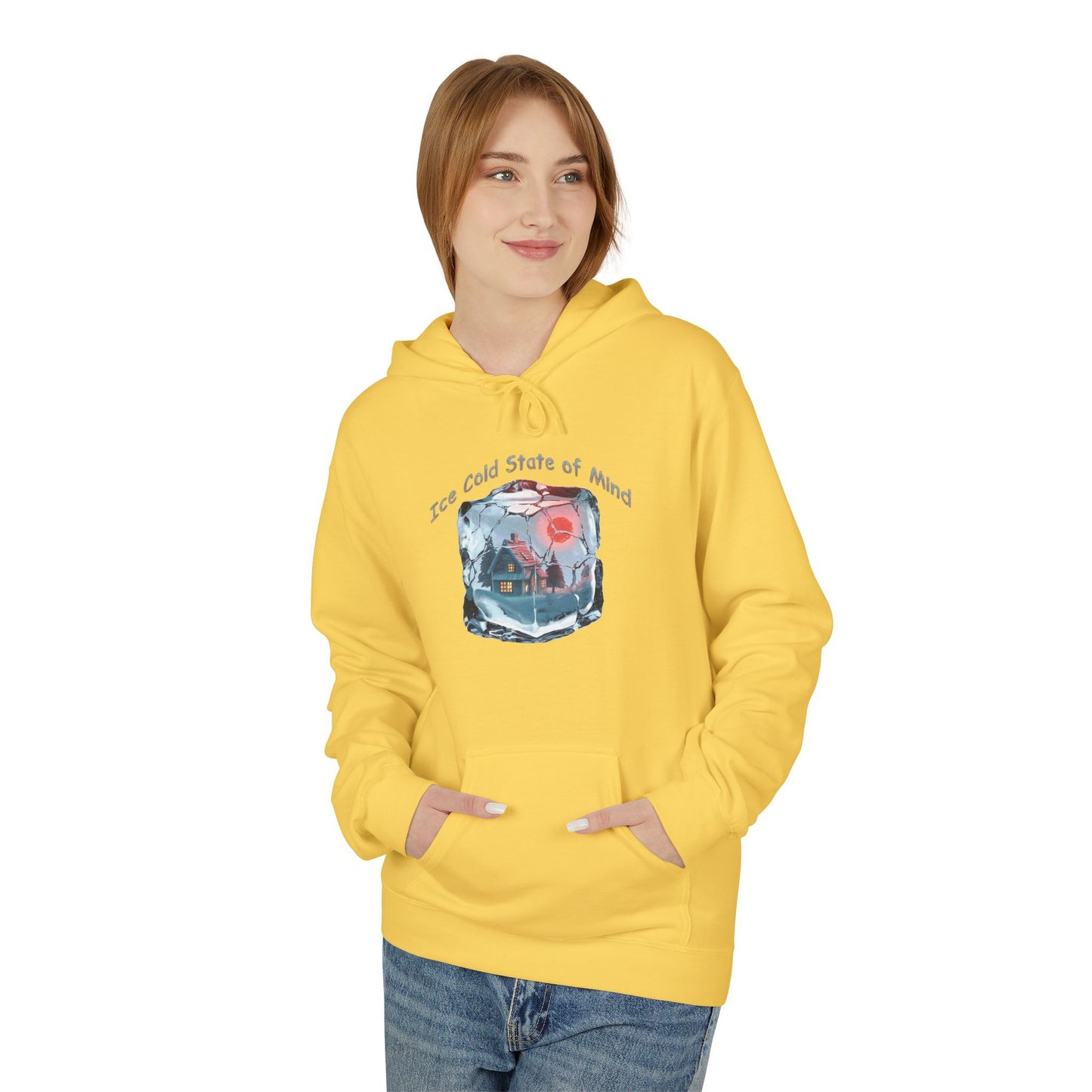 Ice Cold State of Mind Hoodie – Bold Winter Resilience Graphic