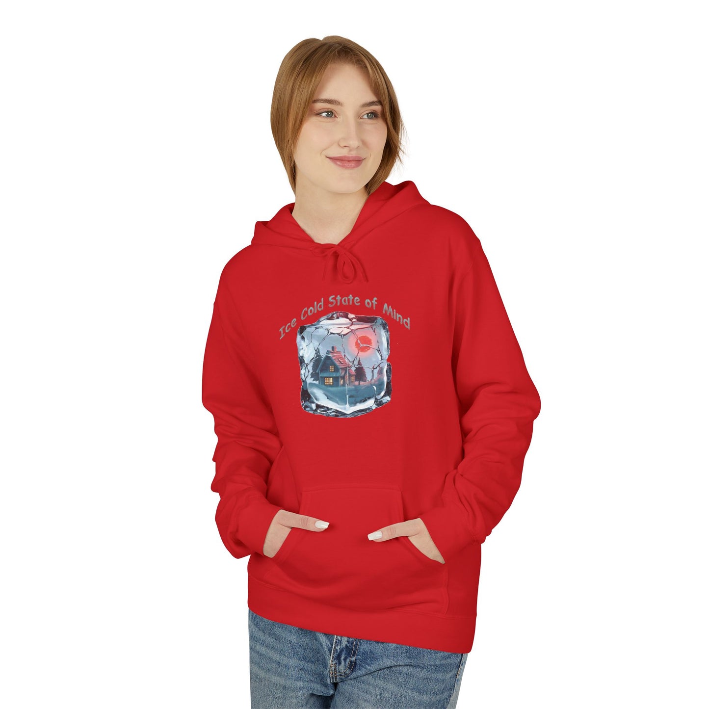 Ice Cold State of Mind Hoodie – Bold Winter Resilience Graphic