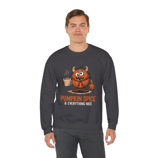 Pumpkin Spice & Everything Nice - Unisex Heavy Blend™ Cozy Crewneck Sweatshirt