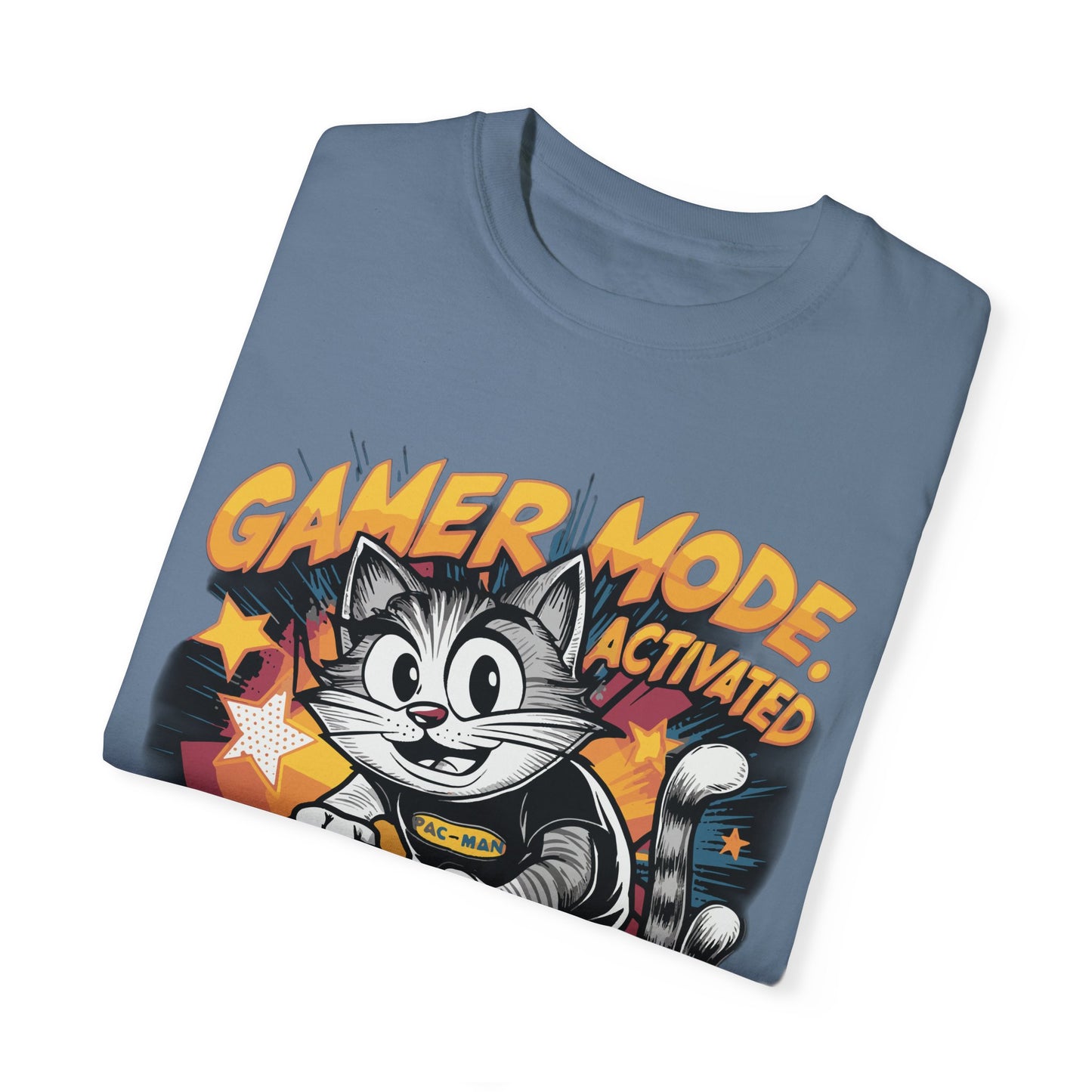 Gamer Mode Activated T-shirt - Funny Cat Gaming Unisex Tee