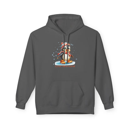 Gliding Through Winter Hoodie – Cute Penguin Ice Skating Streetwear