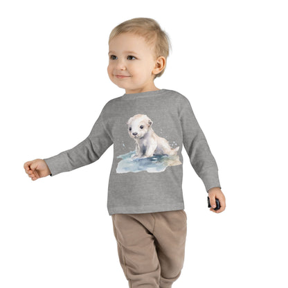 Baby Otter Toddler Unisex Long Sleeve Shirt - Soft Cotton Toddler Tee