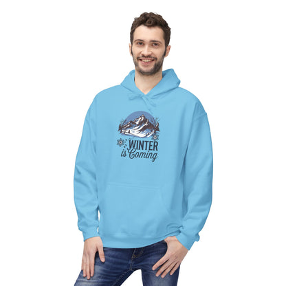 Winter is Coming Hoodie – Cozy Mountain Graphic Sweatshirt