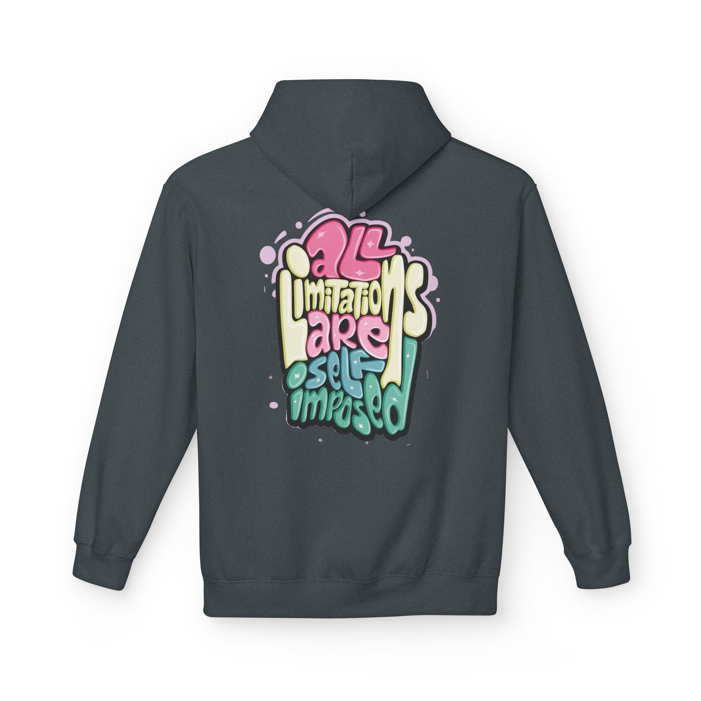 All Limitations Are Self-Imposed Hoodie – Motivational Retro Typography Design