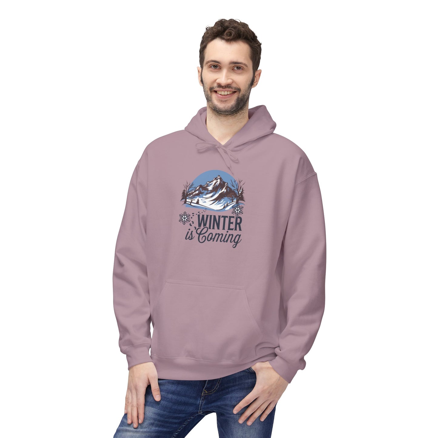 Winter is Coming Hoodie – Cozy Mountain Graphic Sweatshirt