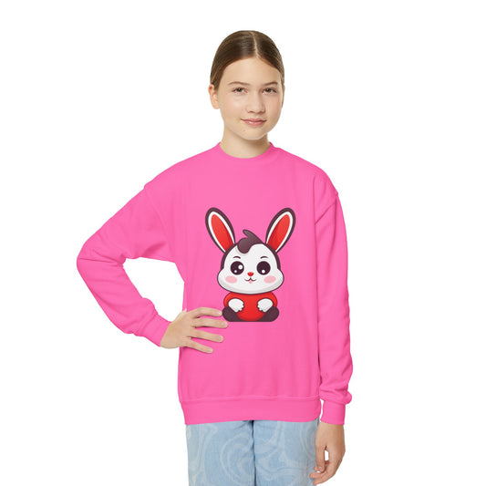 Adorable Cute Rabbit Crewneck Sweatshirt – Perfect for Kids!