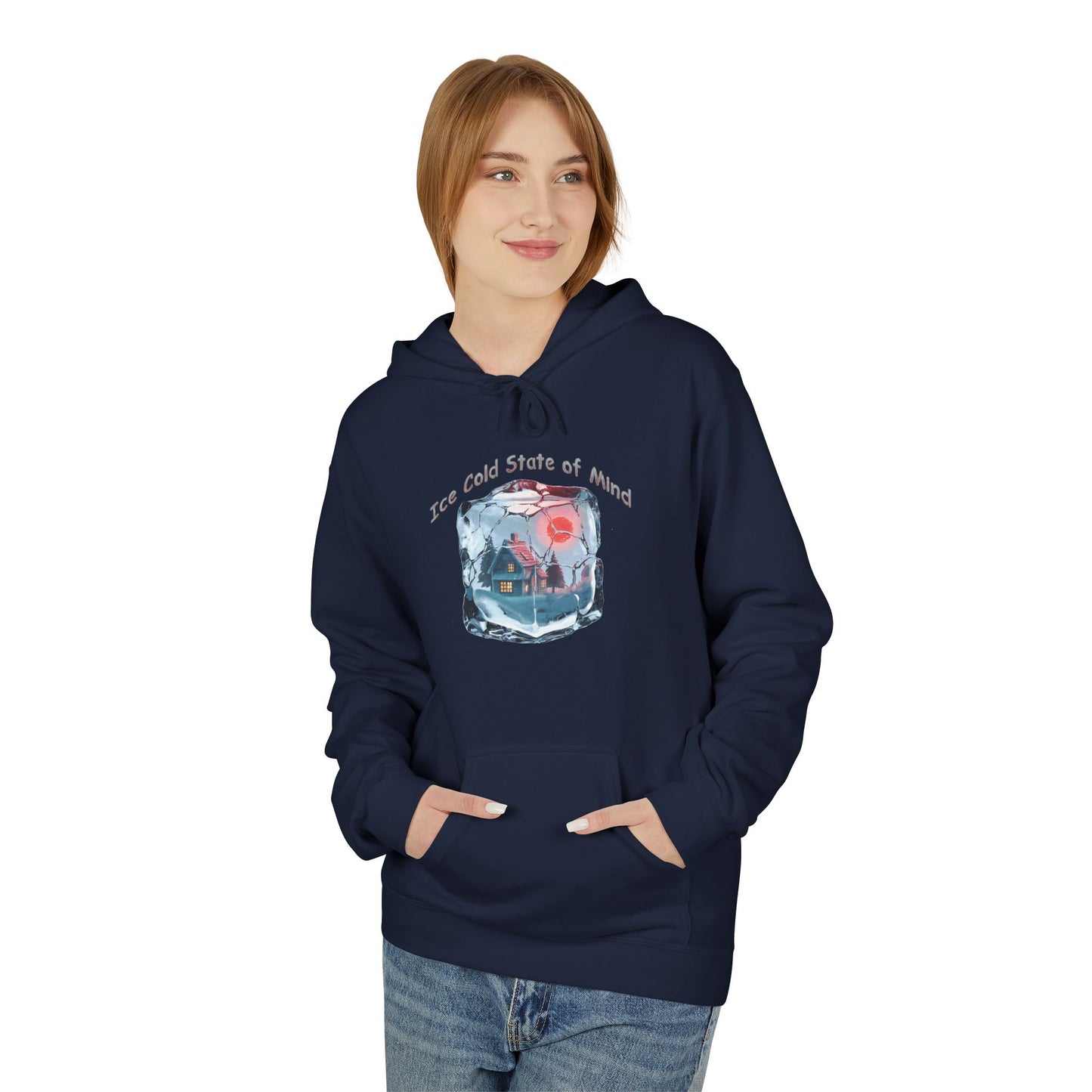 Ice Cold State of Mind Hoodie – Bold Winter Resilience Graphic