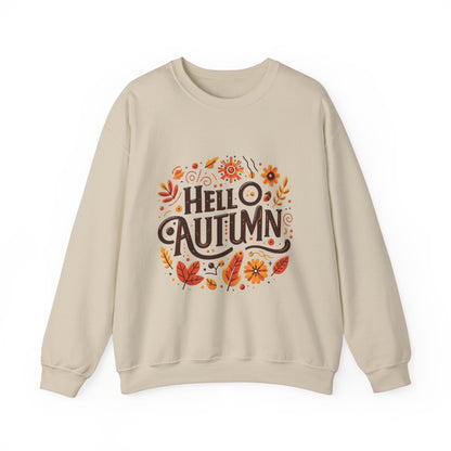 Hello Autumn - Cozy Unisex Crewneck Sweatshirt